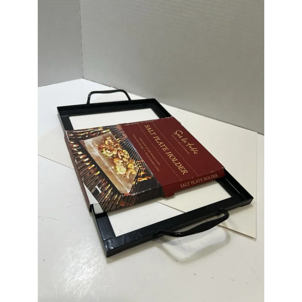 Salt Block Holder 8x12 Inch Sur la table Nonstick Porcelain Surface